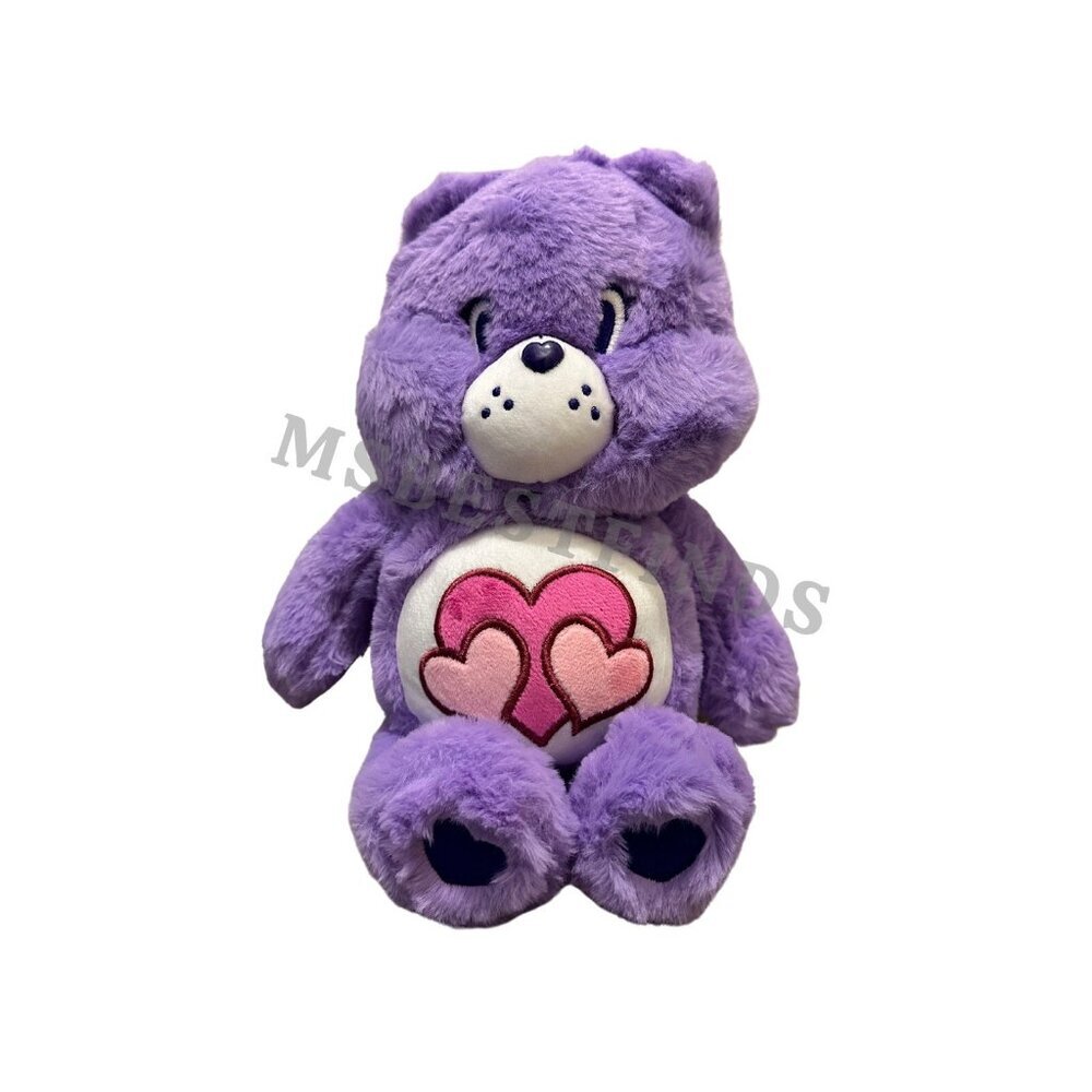 Care Bear Harmony Bear 12" Plush Purple Hearts from Miniso -Brand New with Tags